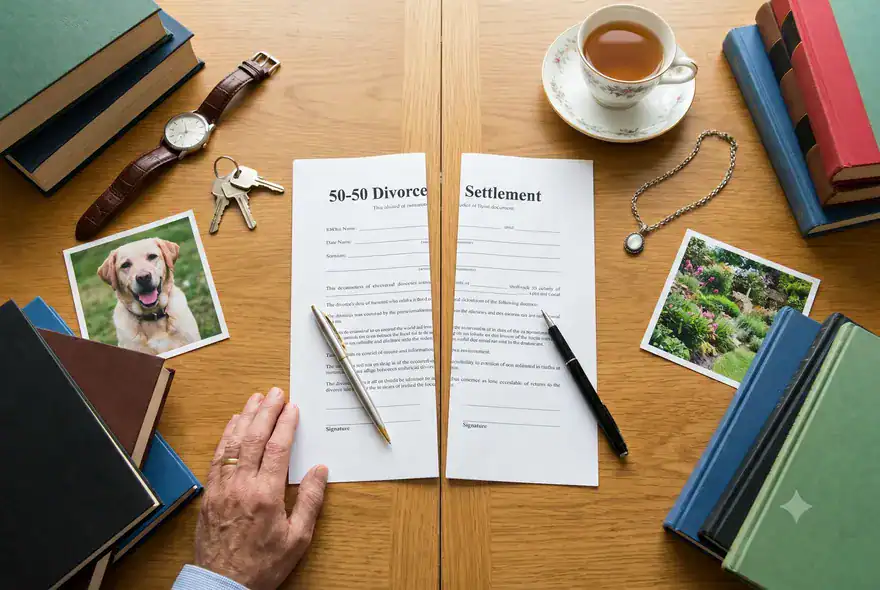 Featured image for “50-50 Divorce Settlement UK – Is Everything Split 50/50?”