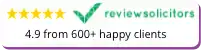 Review Solicitors: 4.9 from 600+ happy clients